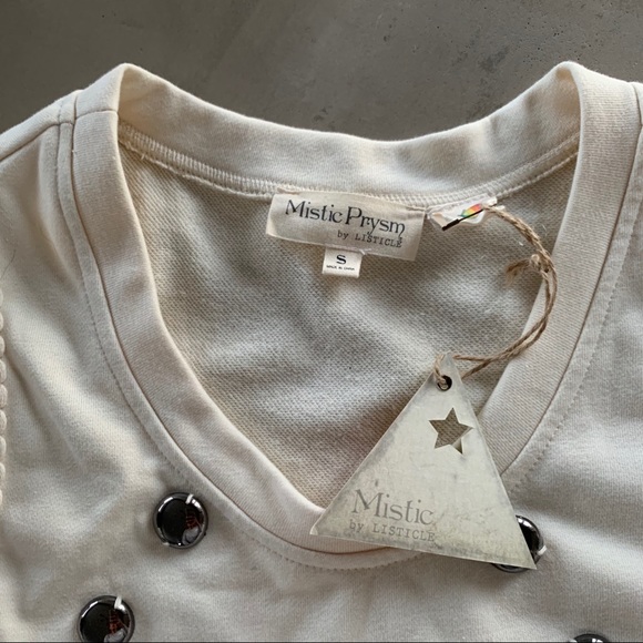 Mystic Prysm Ivory Fringe Studded Dress - Picture 6 of 8